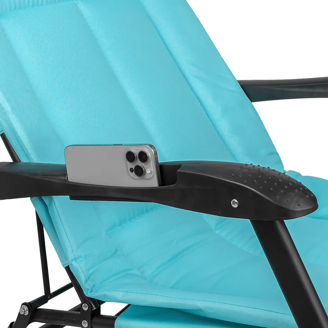 Шезлонг складной, голубой Forsage F-FG-HY-8000LB