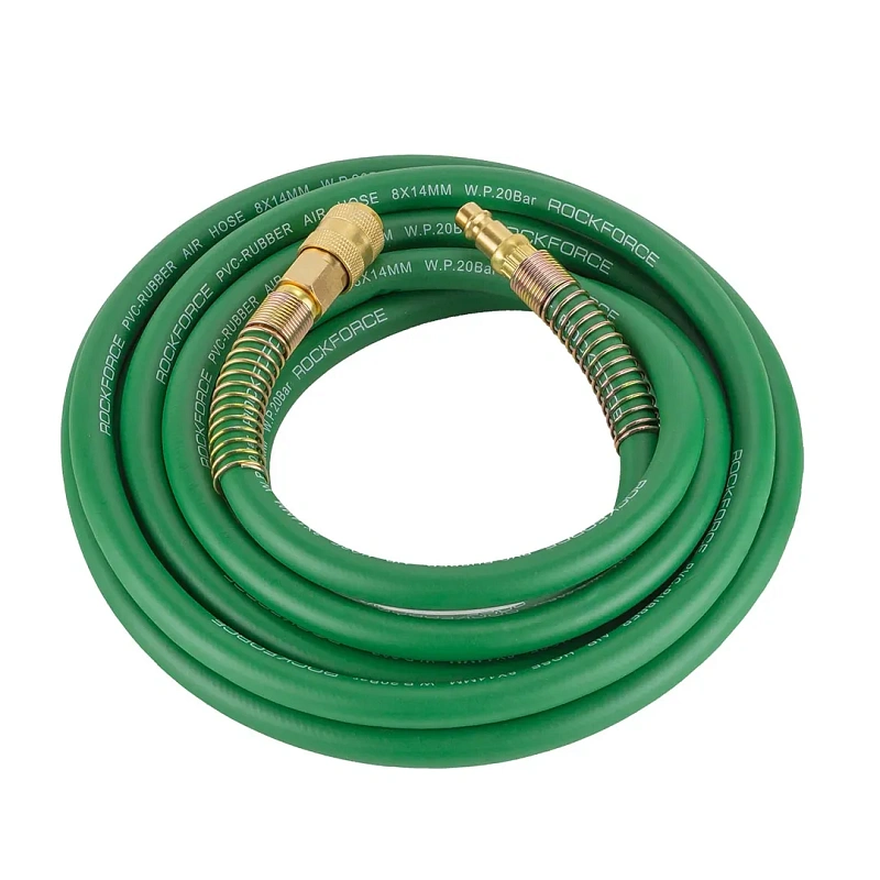 Шланг резиновый воздушный армированный с быстросъемами 8x14 мм, 5 м RockForce RF-AHF-058