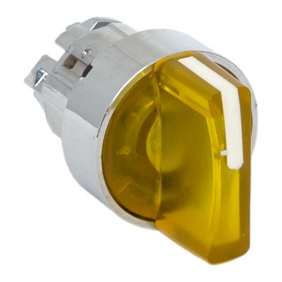 Исполнительный механизм переключателя ХB4 желтый на 2 положения возвратный без фиксации, с подсветкой с короткой ручкой EKF PROxima XB4BD2L-Y