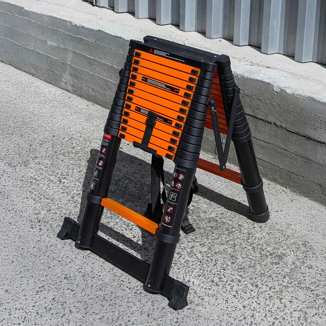 Стремянка телескопическая алюм. бытовая 4.1 м, 14+14 ступ. ISMA ISMA-UP410-2