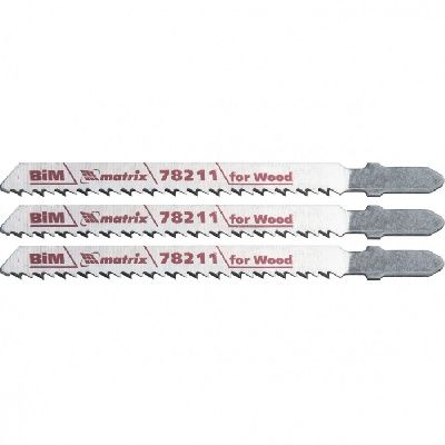 Полотна для электролобзика по дереву, 3 шт, T101BF, 75х2,5 мм, Bimetal Matrix Professional 78211