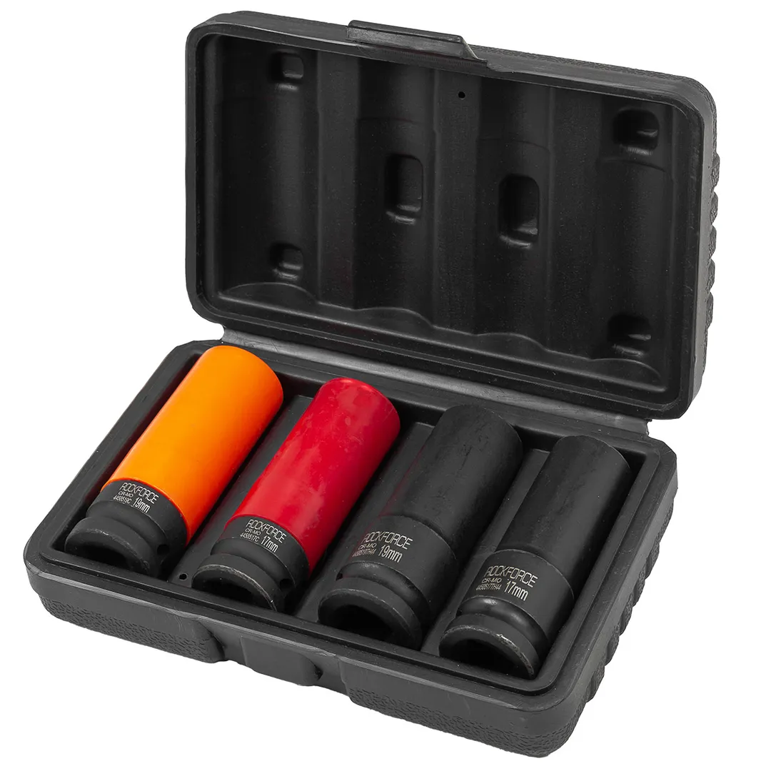 Набор головок ударных тонкостенных 4 пр. 6-гр. 1/2'' 17, 19 мм RockForce RF-4032TH44