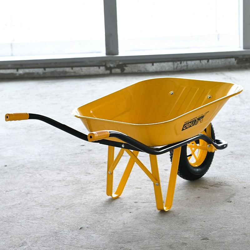 Тачка строительная Deli YS EDL436065, 65 л, 130 кг, 1 пневмоколесо, 4.80/4.00-8