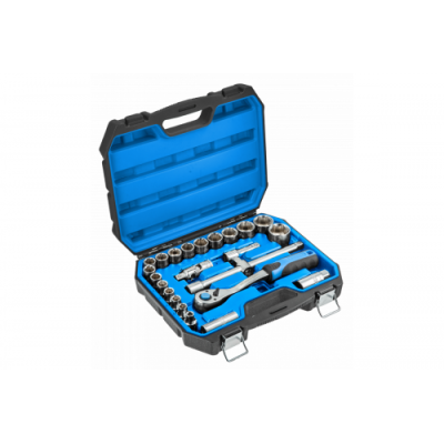 Набор инструментов 1/2" 24 пр, 6-гр,. CrMo Hoegert HT1R410