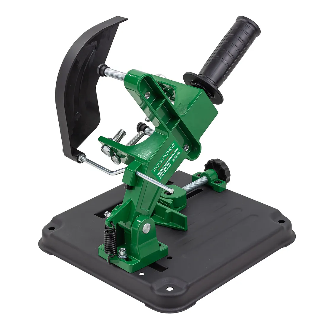 Стойка для УШМ Ø115, 125 мм, высота 260 мм, ход зажима 0-73 мм, размер стола 240х240 мм, глубина пропила 30 мм RockForce RF-PEX-6125B