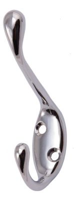 Крючок меб. двухрожковый мет. VIOL хром AKS 56828