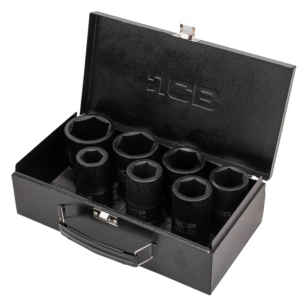 Набор ударных глубоких головок 24-46 мм 1'' 6-гр 7 пр JCB JCB-8072-5MPB