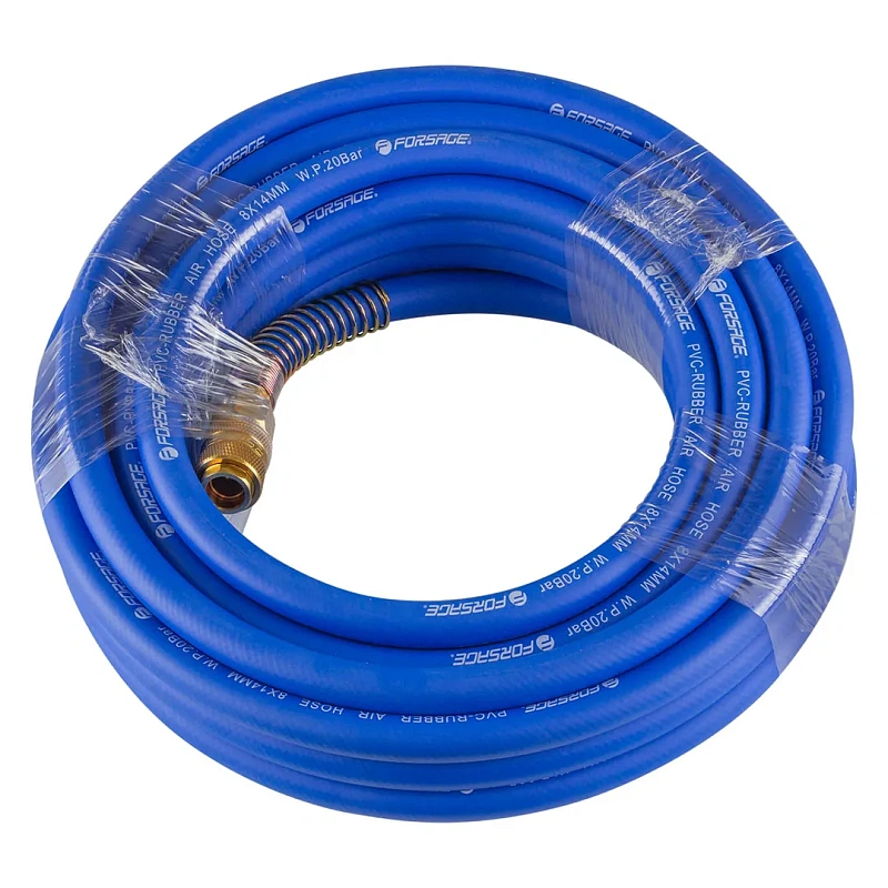 Шланг резиновый воздушный армированный с быстросъемами 8x14 мм, 10 м Forsage F-AHF-108
