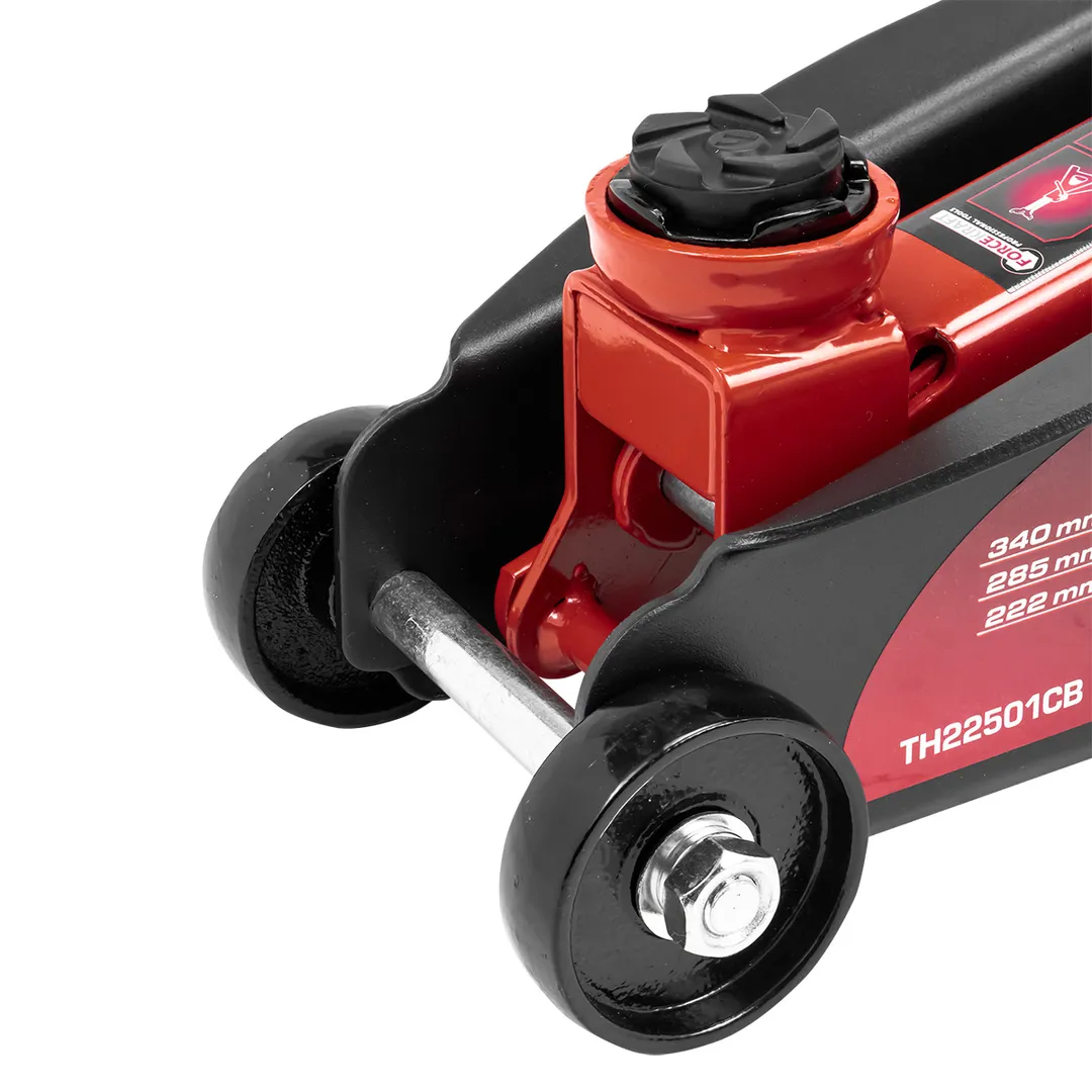 Домкрат подкатной гидравлический 2.5 т, 140-387 мм, с фиксацией ForceKraft FK-TH22501CB