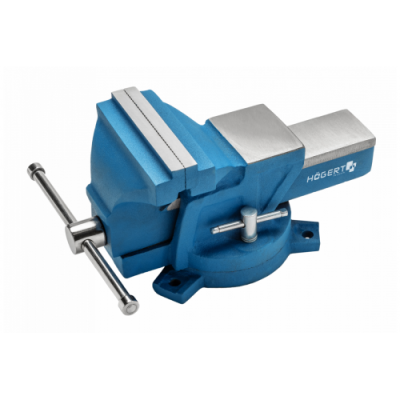 Тиски слесарные 150 мм, 15 кг, поворотные на 360 гр. Hoegert HT3B612