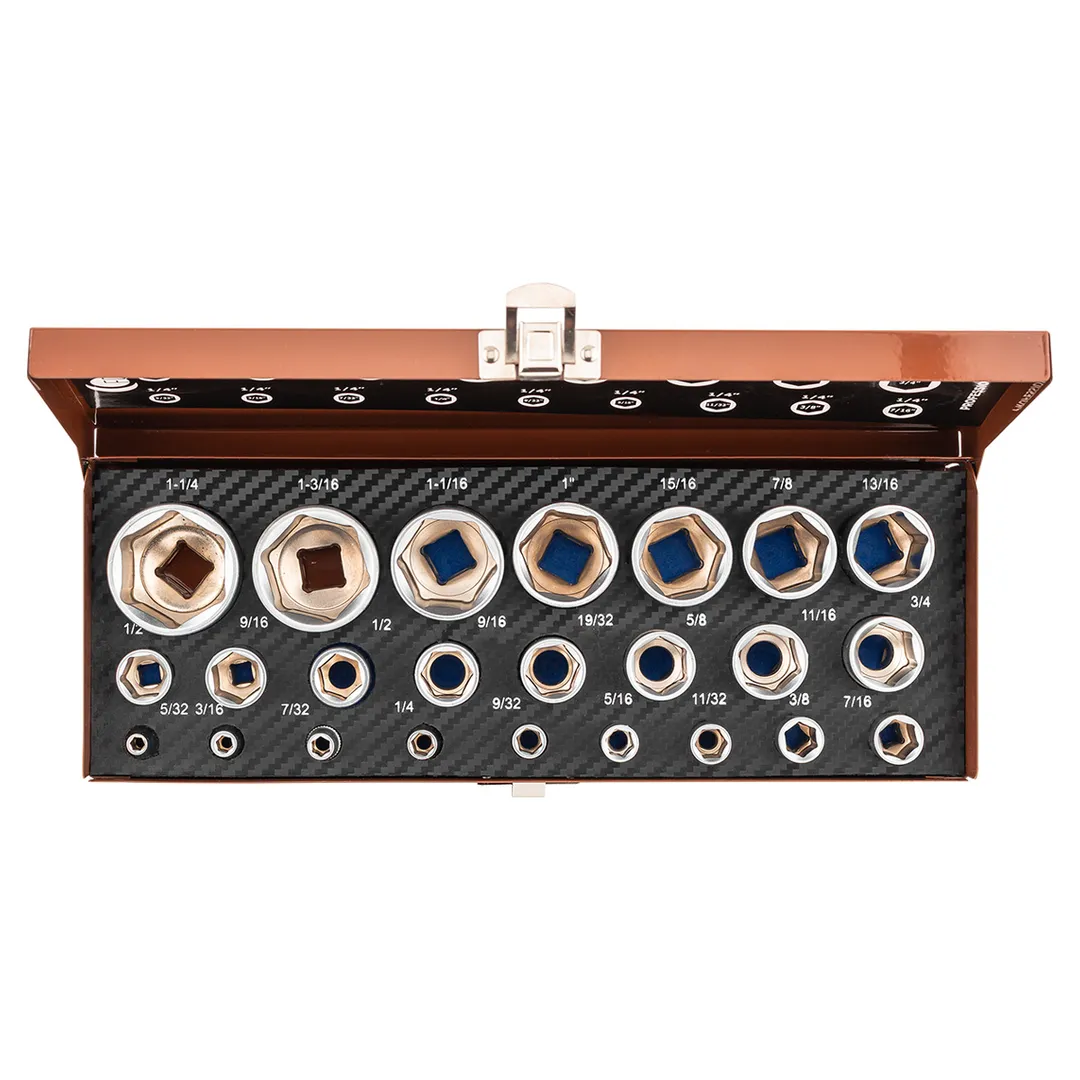 Набор дюймовых головок 1/4''&1/2'' 25 пр FORSTIME FT-50121I