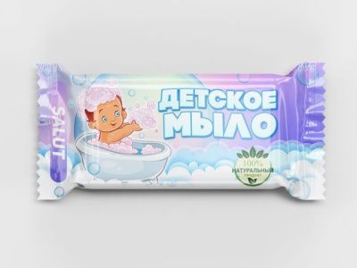 Мыло туалетное ДЕТСКОЕ 100 г, в цв. обертке SALUT E2