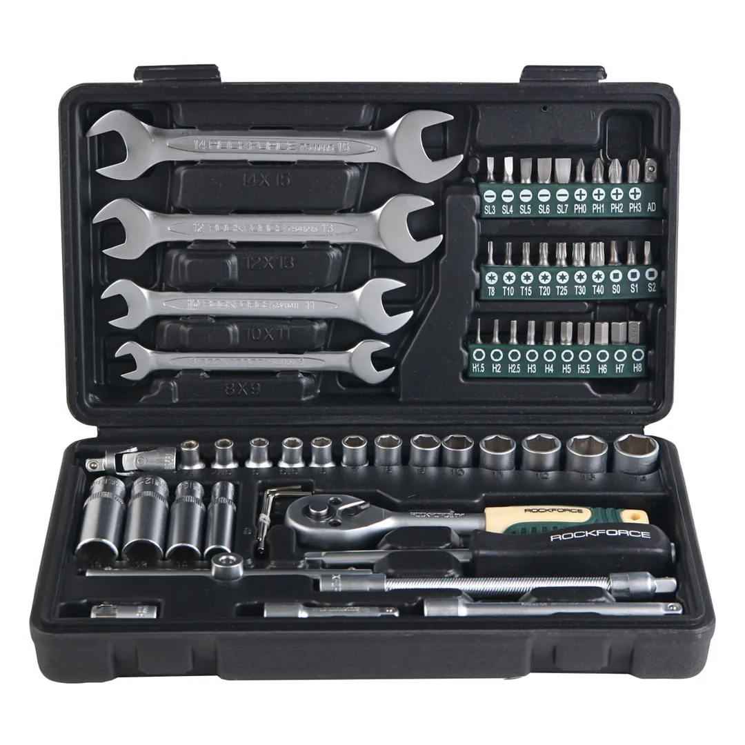 Набор инструментов 62 пр. 1/4'' 6-гр. RockForce RF-2622-5