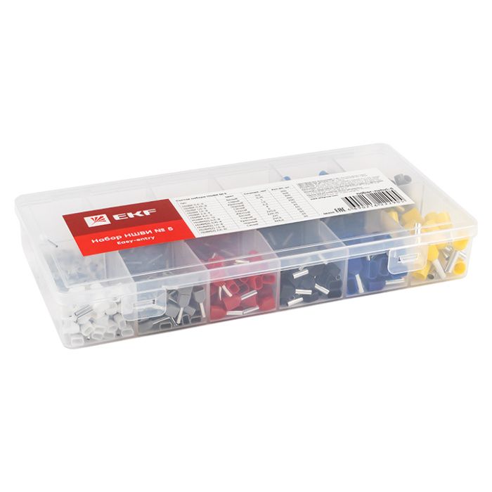 Набор НШВИ №5 (0,5-6мм2, 2x0,5-2,5мм2) EKF PROxima nabor-nshvi-5