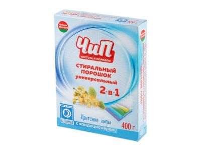 Стиральный порошок автомат 2-в-1 унив. с кондиционером "Цветение липы"400 гр ЧиП 415-311