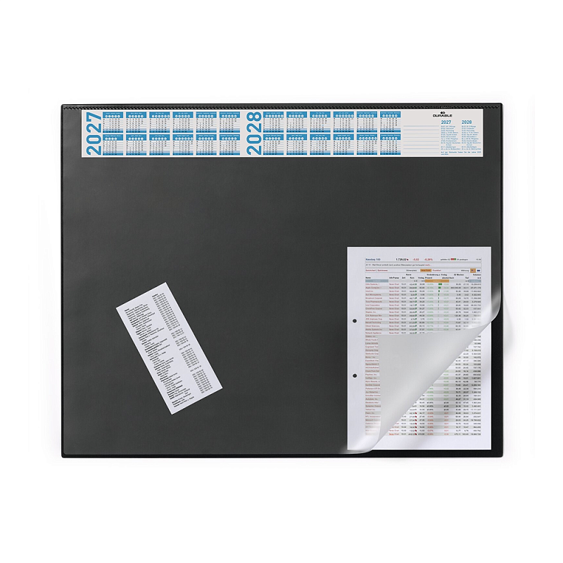 Бювар с поднимающимся верхом, 52x65 см, черный