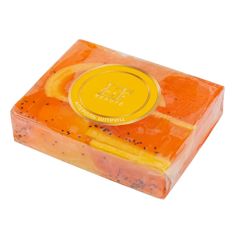 Мыло твердое ручной работы с добавлением эфирных масел ''Апероль шприц'' La and Te beaute LT-6129(+ уп)