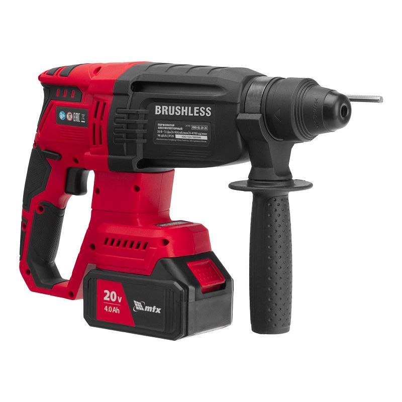 Перфоратор аккумуляторный бесщет. RHB-BL-20-26, 3 Дж, Li-Ion, 20 В MTX 26780