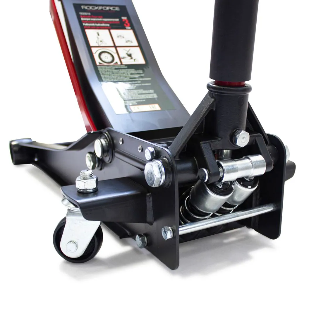 Домкрат подкатной гидравлический 3 т, 75-510 мм, низкопрофильный RockForce RF-T830018