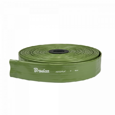Напорный рукав ПВХ IRRIGATION AGRO-FLAT 1-1/2" 100 м раб. дав. 6bar/max 18b, зеленый Bradas WAF6B112100