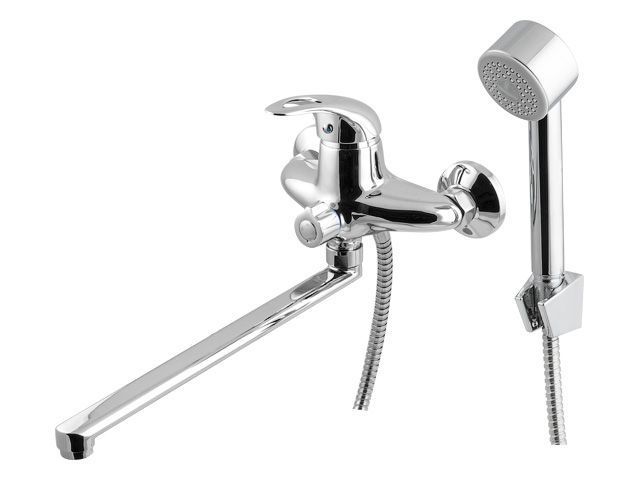 Смеситель для ванны D40-A, серия 360, длинный поворотный L-излив. эксцентриков нет ECONOCE EC0363