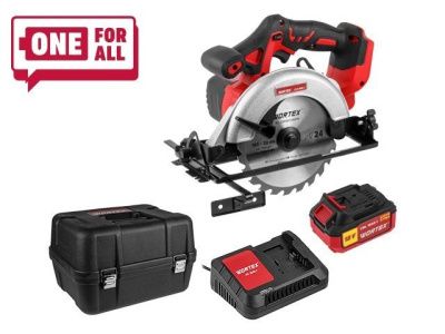 Аккум. циркулярная пила CCS 1816-1 в чем. ALL1 XLT SET 18 В, 165 мм, до 55 мм, 4 А*ч WORTEX 0329349