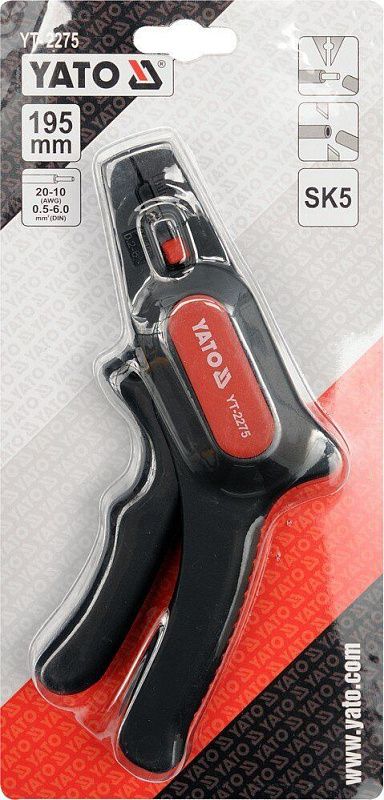 Клещи автоматические для снятия изоляции 0.5-6.0/20-10 AWG Yato YT-2275