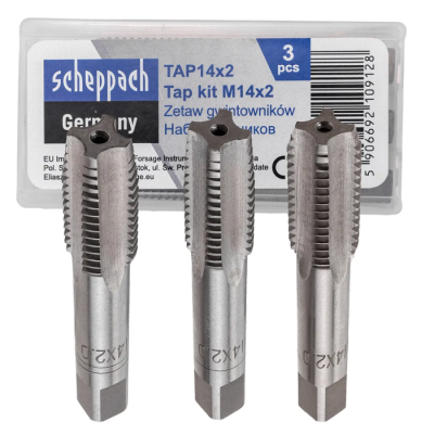 Метчик M14x2 3 шт Scheppach Sch-TAP14x2