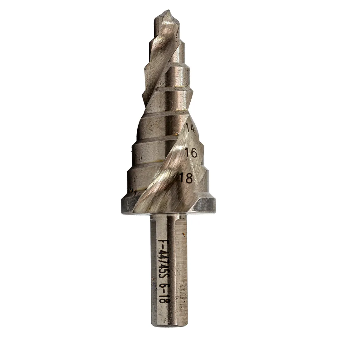 Сверло ступенчатое спиральное HSS M2, 6-18 мм Forsage F-44745S
