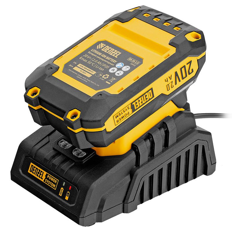 Устройство зарядное для аккумуляторов BCH-20-2.0, Li-Ion, 20 В, 2,0 А Denzel 28456