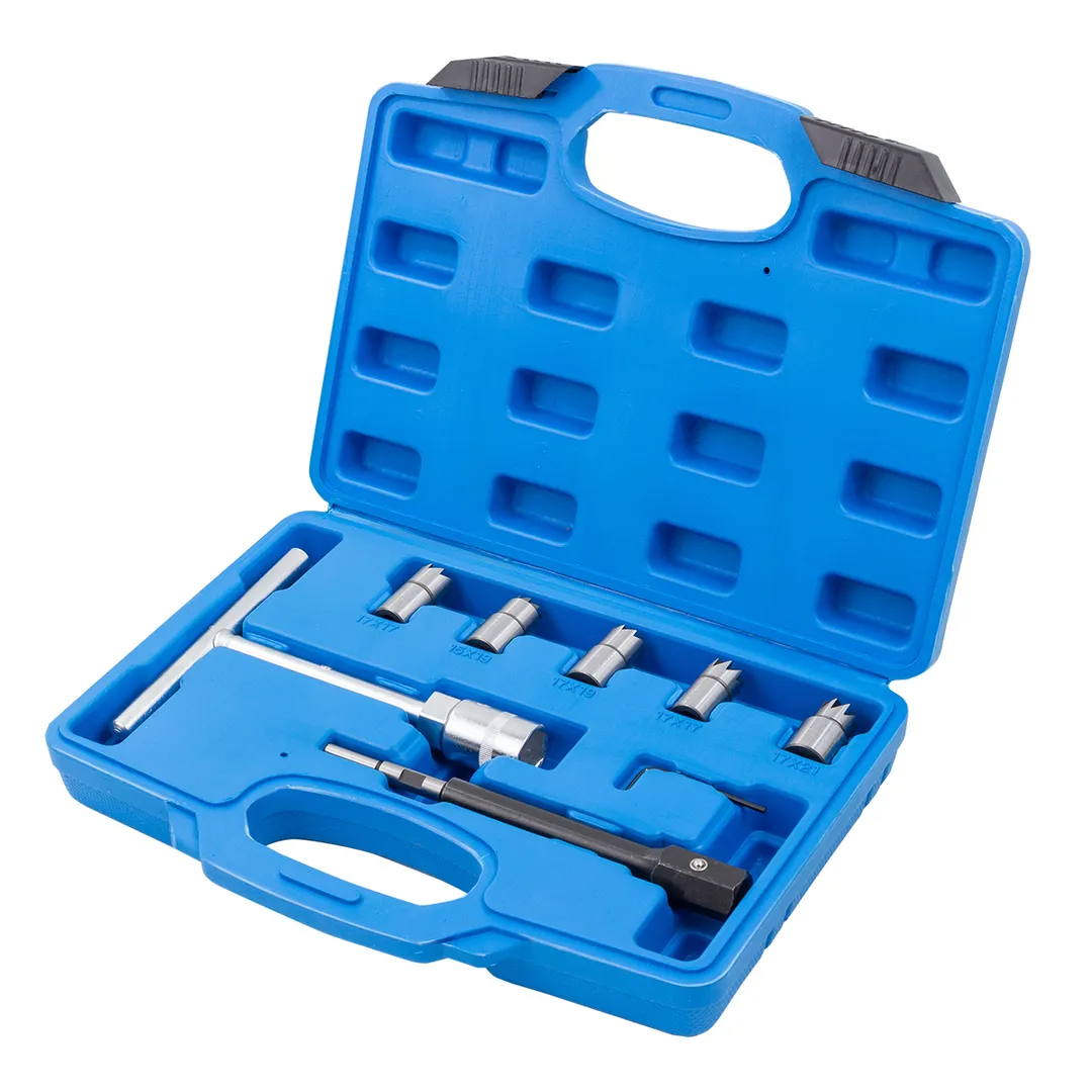 Набор фрез для чистки и восстановления посадочных мест дизельных форсунок 7 пр 15х19, 17х17-2шт, 17х19, 17х21 ммв Forsage F-907G7