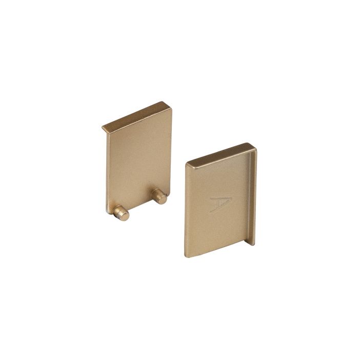 Комплект заглушек металлич. к ручке PORTAL L-образной левая+правая, матовое золото AKS 90756