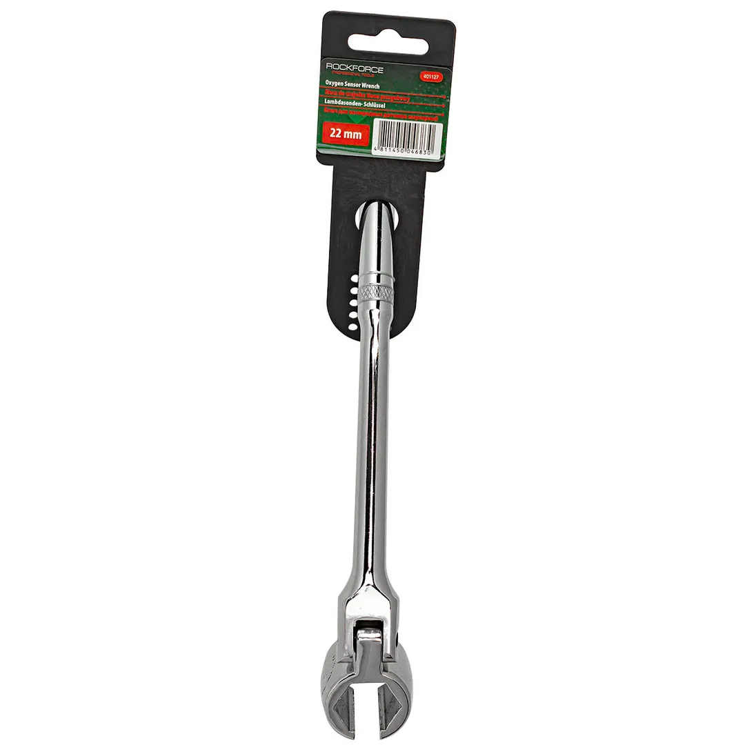 Ключ для кислородных датчиков шарнирный 22 мм, RockForce RF-401127