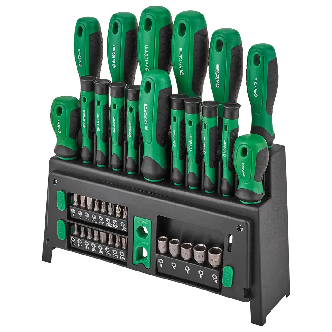 Набор отверток SL, PH, отверток для точных работ SL, PH, Torx, биты SL, PH, PZ, Torx, Hex 39 пр RockForce RF-7039