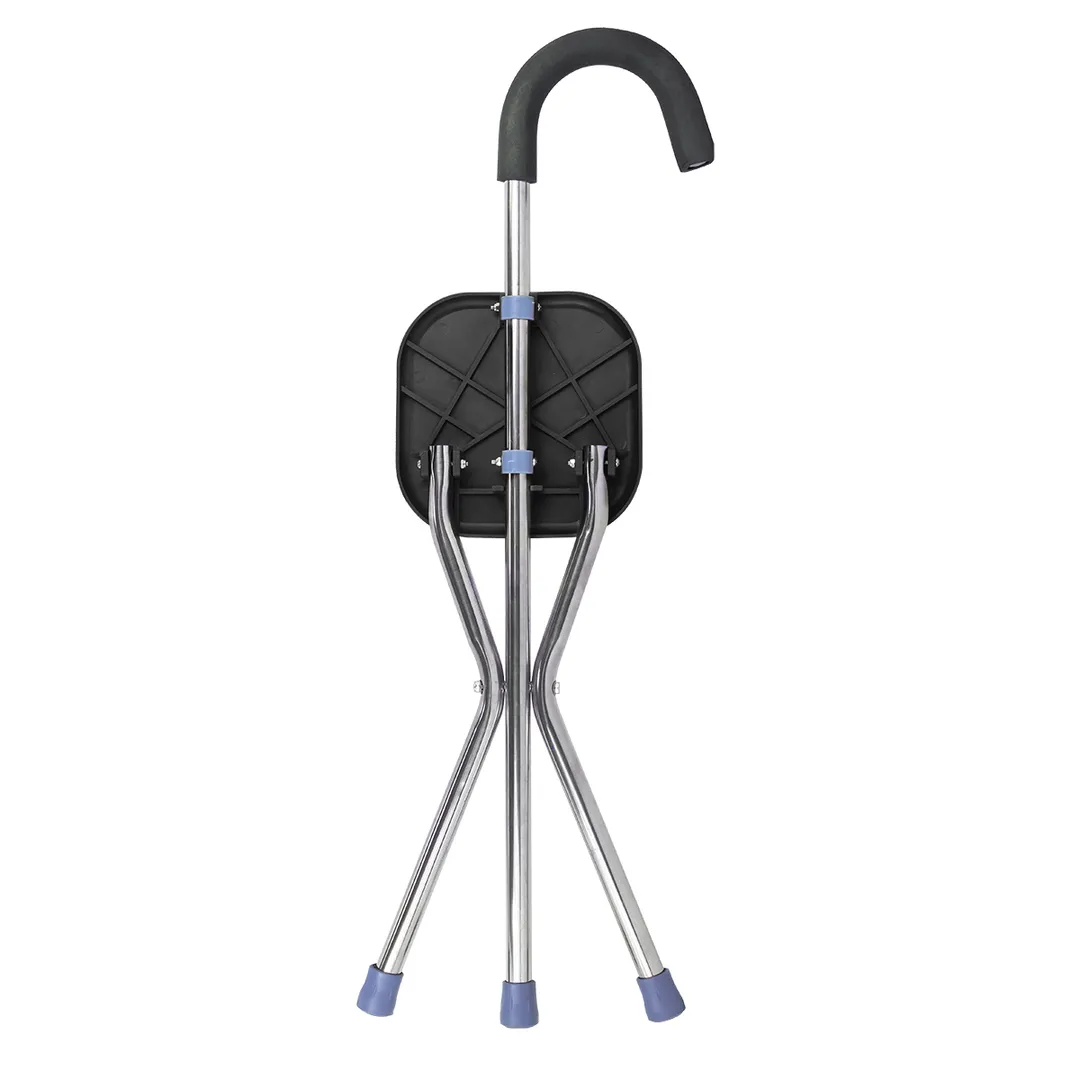 Трость-стул складная 3-х ногая, L трости-850 мм WMC TOOLS WMC-3L(черный)