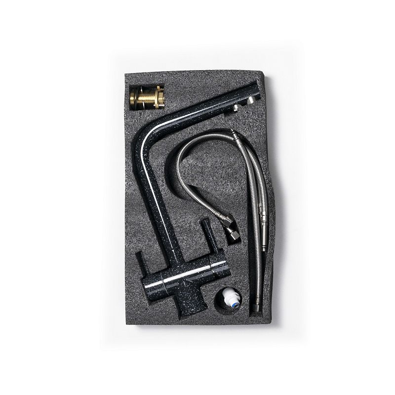 Смеситель для кухни, латунь, SG-015, асфальт, Sim Gran 118174