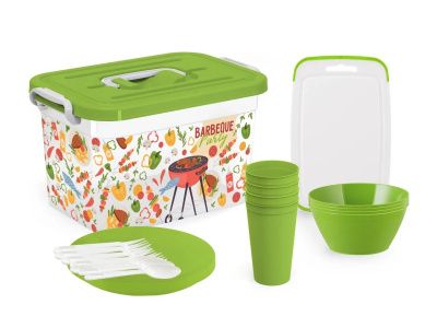 Набор для 4 персон в контейнере 6,5л BBQ party Полимербыт 4381925