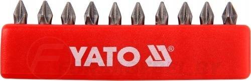Набор бит PH1х25 мм 1/4'' 10 пр. S2 HRC58-62 Yato YT-0474