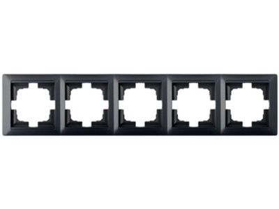 Рамка 5-местная графит, Стиль, Bylectrica ЮЛИГ.735212.297гр