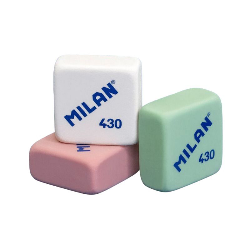 Ластик Milan "430", 1 шт, белый
