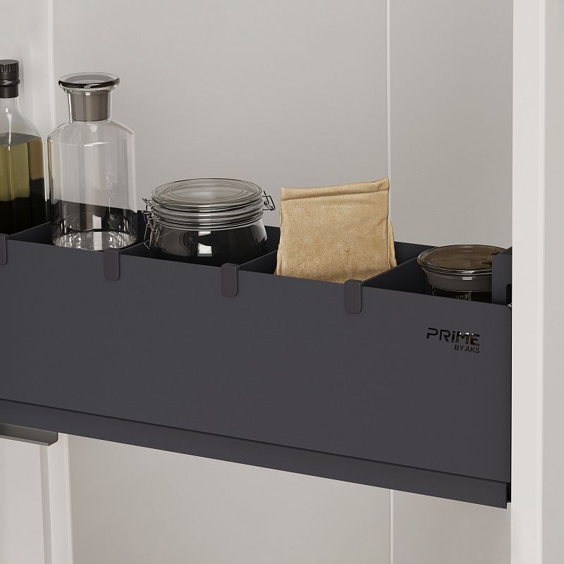 Выдвижная корзина-карго 150 ICON крепл.боковое/левое, графит PRIME by AKS 115622