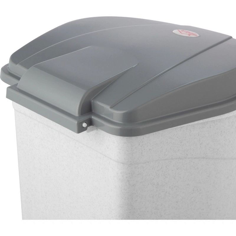 Урна для мусора IDEA 19л, пластик, с педалью, мрамор