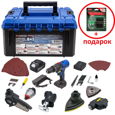 Инструмент многофункциональный аккумуляторный 8 в 1, 21В Forsage F-JCB-18MT-B TXM
