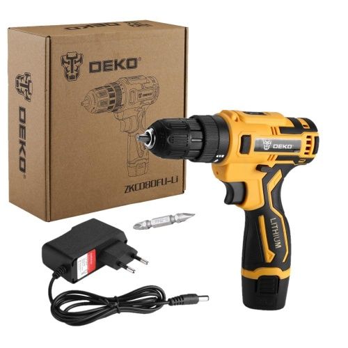 Дрель-шуруповерт аккумуляторная ZKCD80FU-Li SET 1 DEKO 063-4127