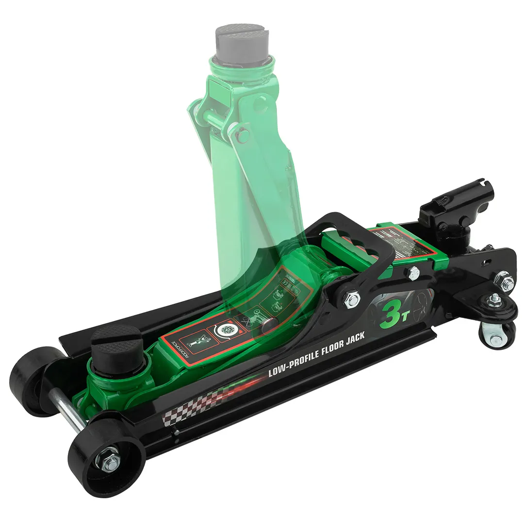 Домкрат подкатной гидравлический низкопрофильный 3 т, усиленный корпус,поворотная ручка 360°, 85-380 мм RockForce RF-T825010