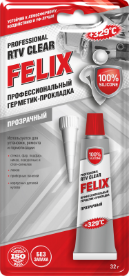Профессиональный герметик-прокладка (прозрачный) 32 г. FELIX 411040061
