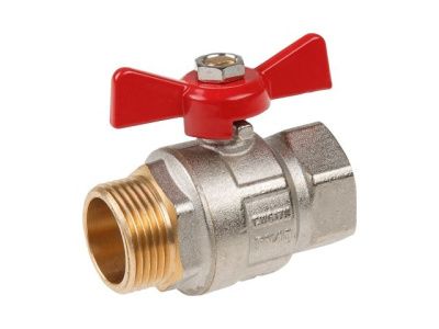 Кран шаровый 1'' нар.-вн. бабочка PN40 AV Engineering AVE093001