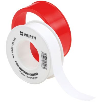 Фум-лента PTFE 12 мм х 12 м х 0,08 мм WÜRTH 0985030165