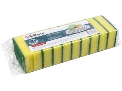 Губки кухонные Standard, 10 шт., 100х70х30 мм, ONE Service 14410174