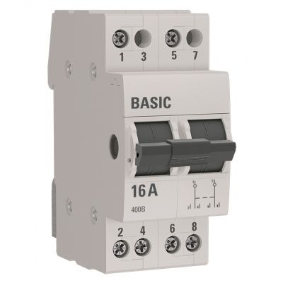 Трехпозиционный переключатель 2P 16А Basic tps-2-16